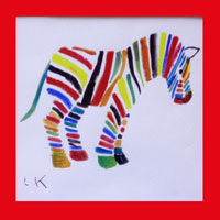 Original artwork by LK: Zebra